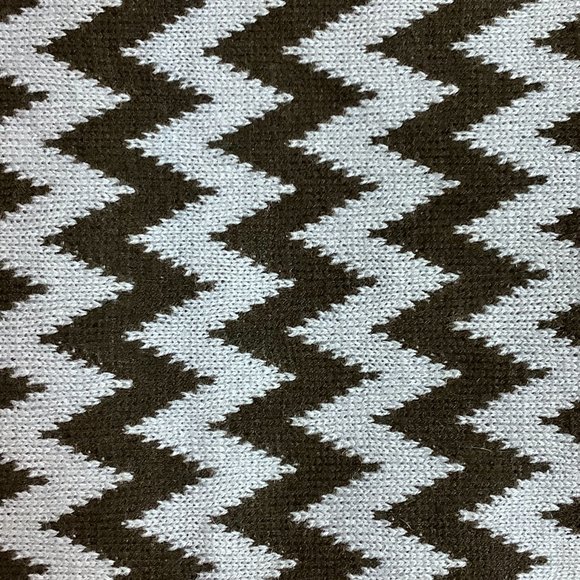 Women's Fashion Infinity Scarf | Zig Zag Pattern | Blue & Black | One Size - Picture 4 of 4